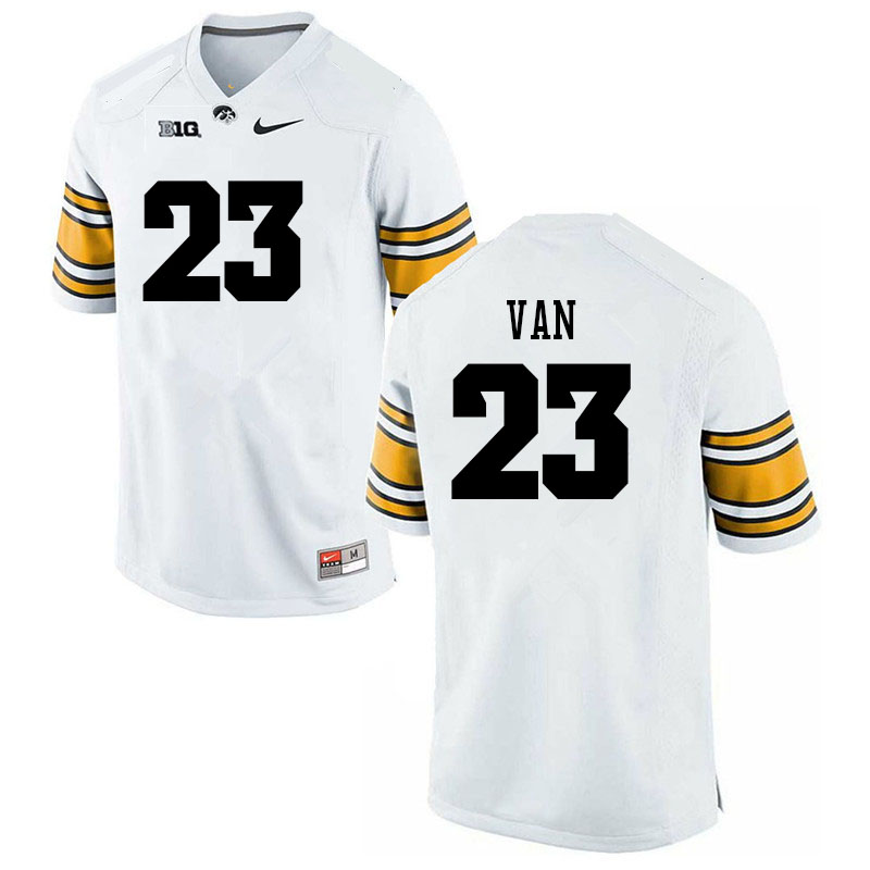 Men #23 Landyn Van Iowa Hawkeyes College Football Alternate Jerseys Sale-White - Click Image to Close
